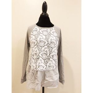 Anthropologie Sunday in Brooklyn Lace Sweater Top